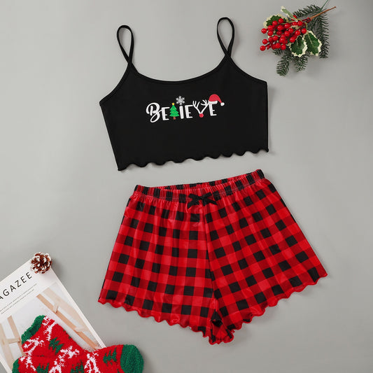 Christmas Cute PLAID Pyjama Set