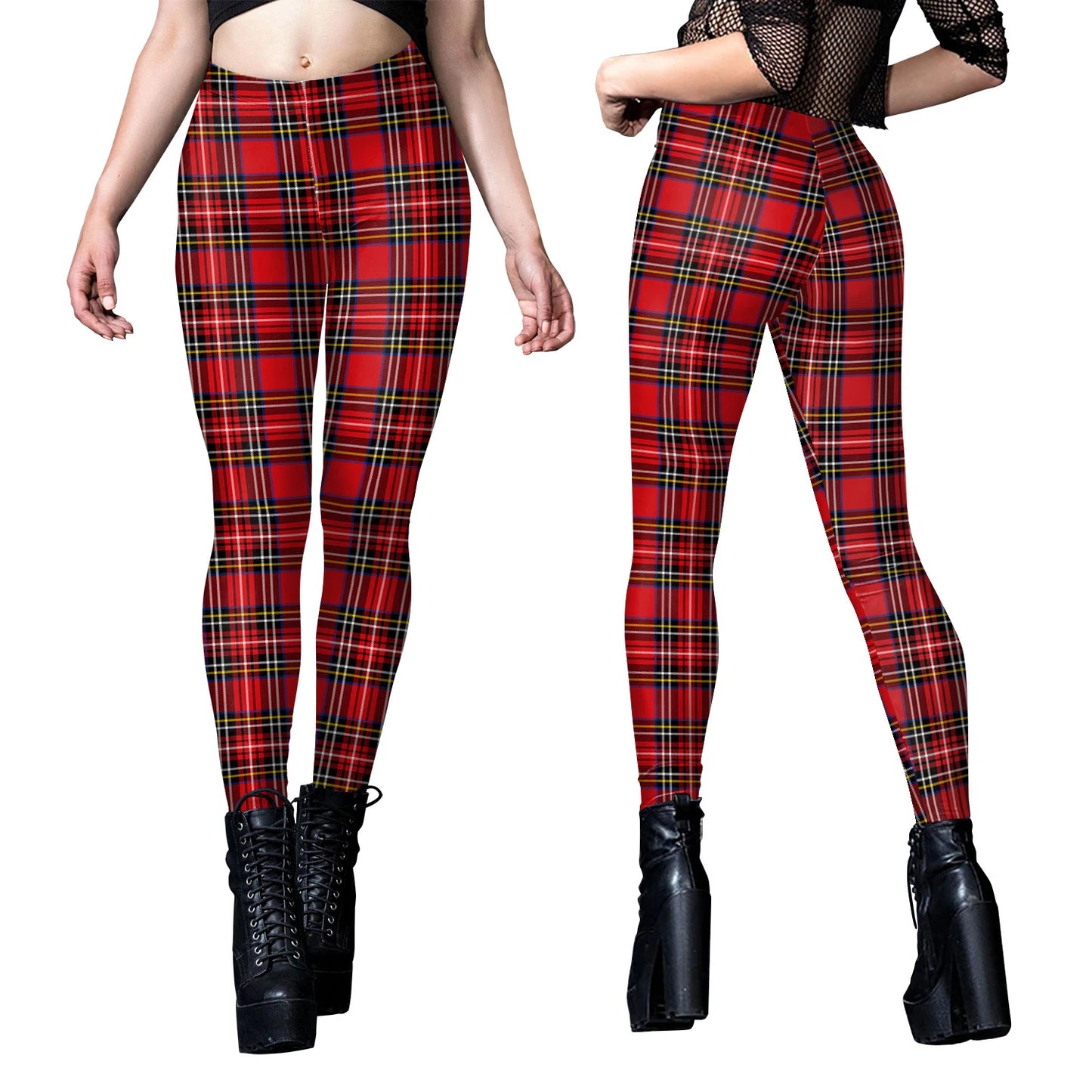 Tartan Soft Elastic Leggings