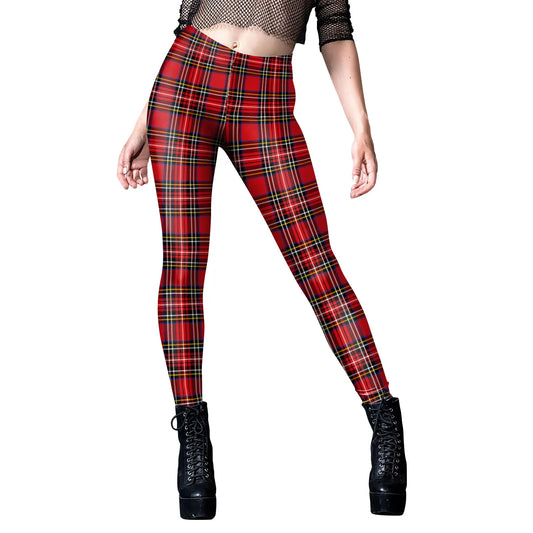 Tartan Soft Elastic Leggings