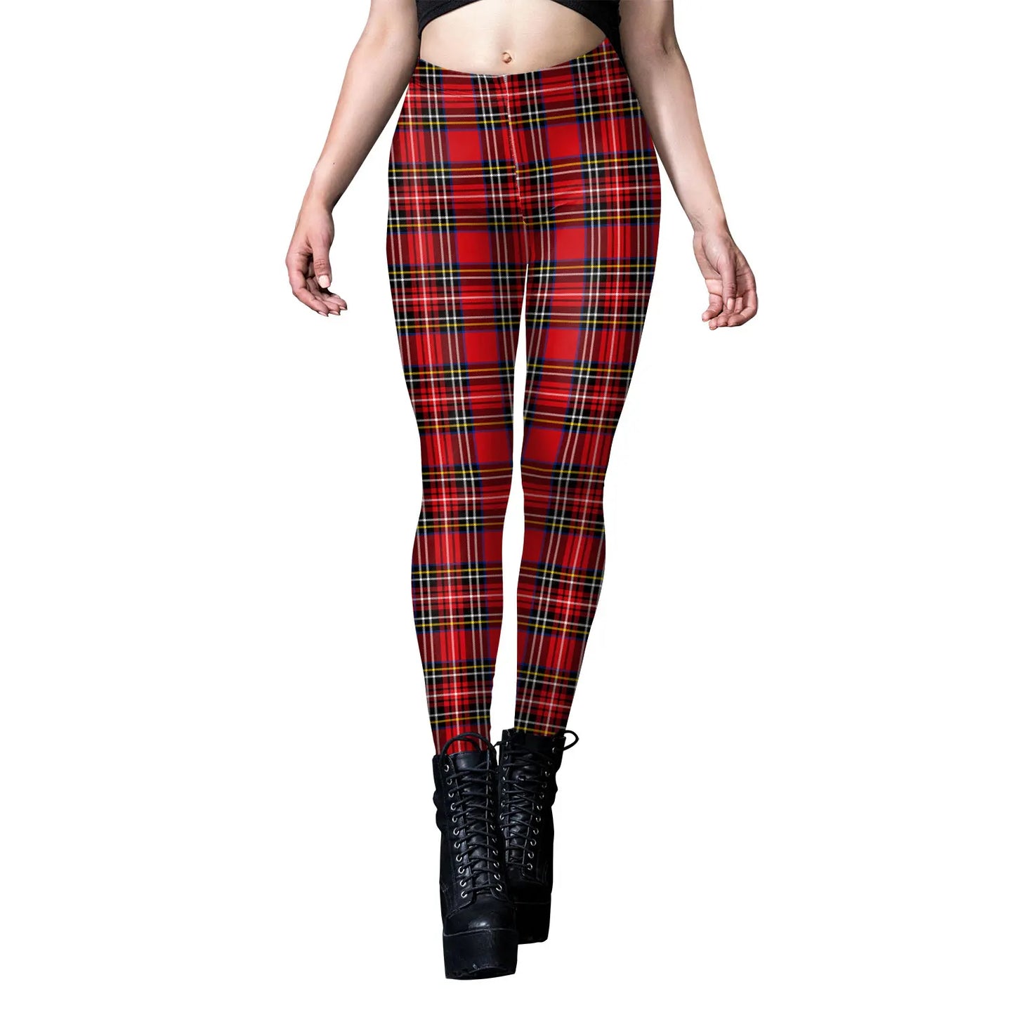 Tartan Soft Elastic Leggings