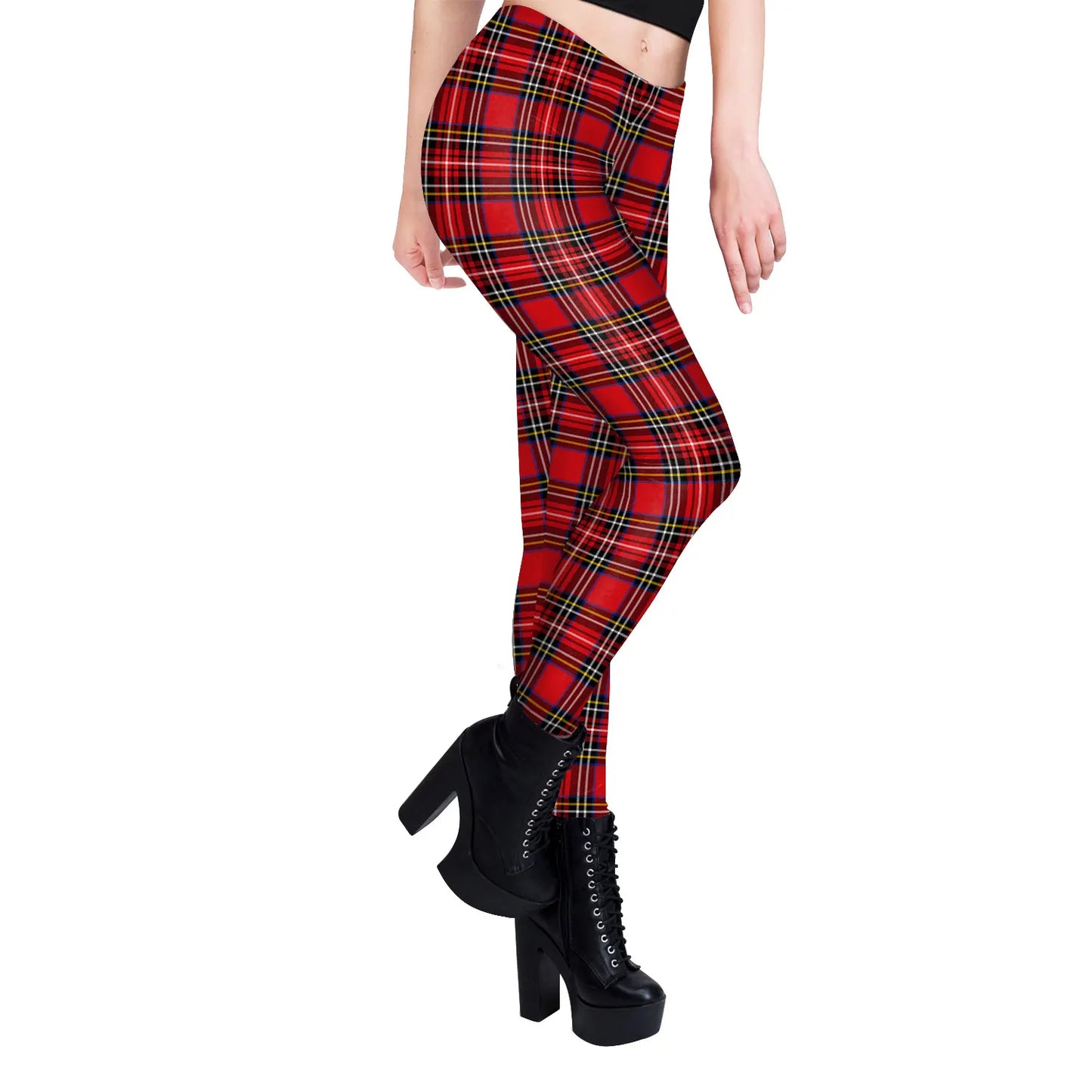 Tartan Soft Elastic Leggings