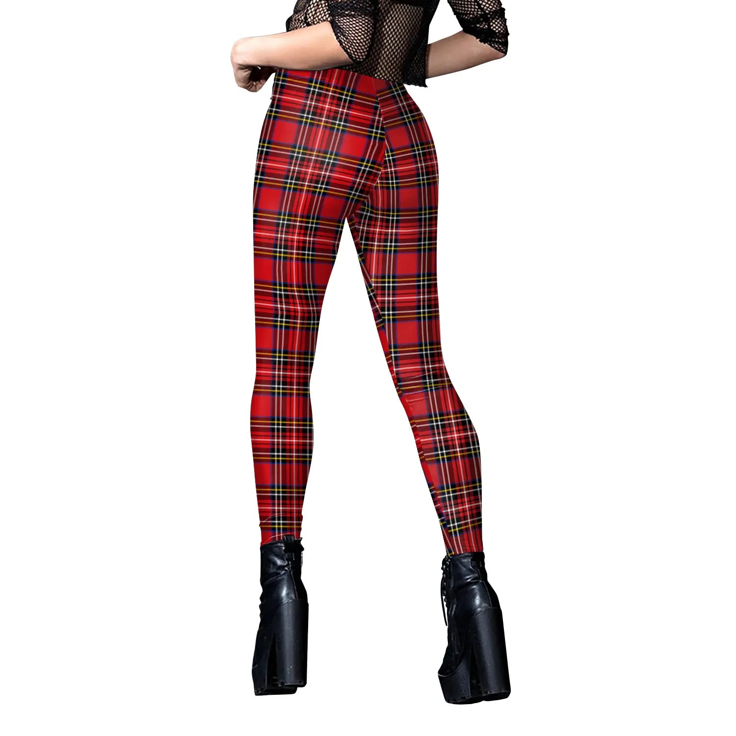 Tartan Soft Elastic Leggings