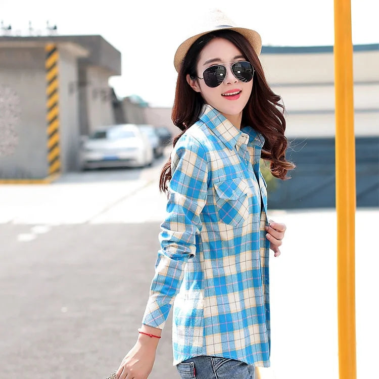 Classic Slim Plaid Shirts Jacket