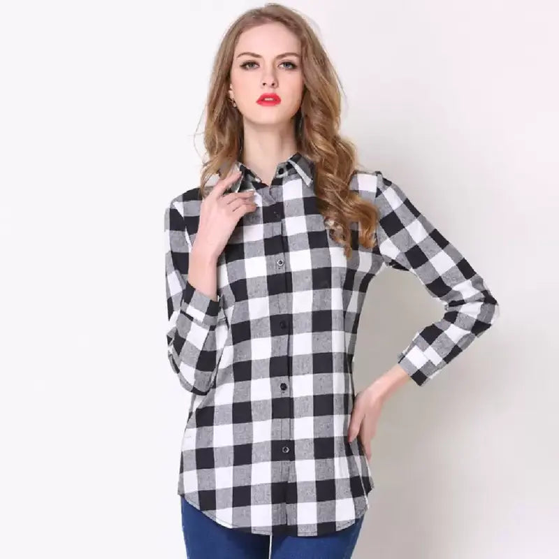 Cotton Plaid Daily Shirt