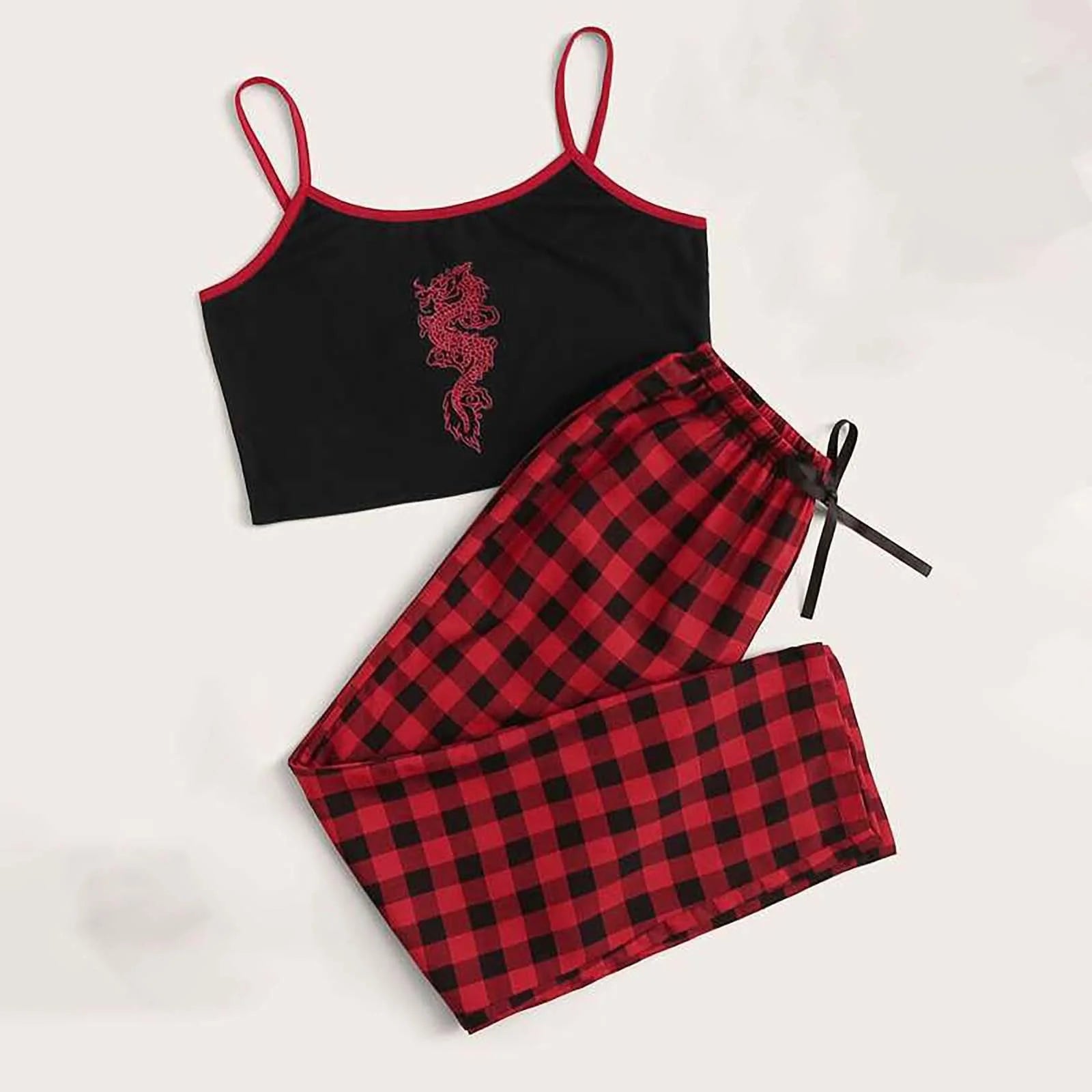 Dragon Plaid Pyjama Set