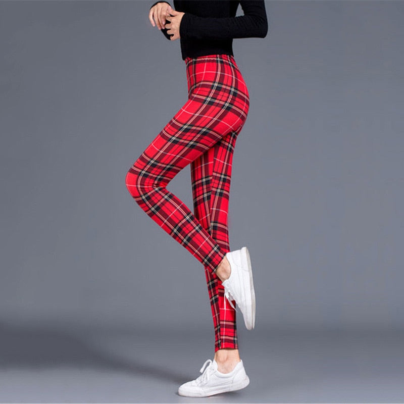 Fitness Plaid Leggings