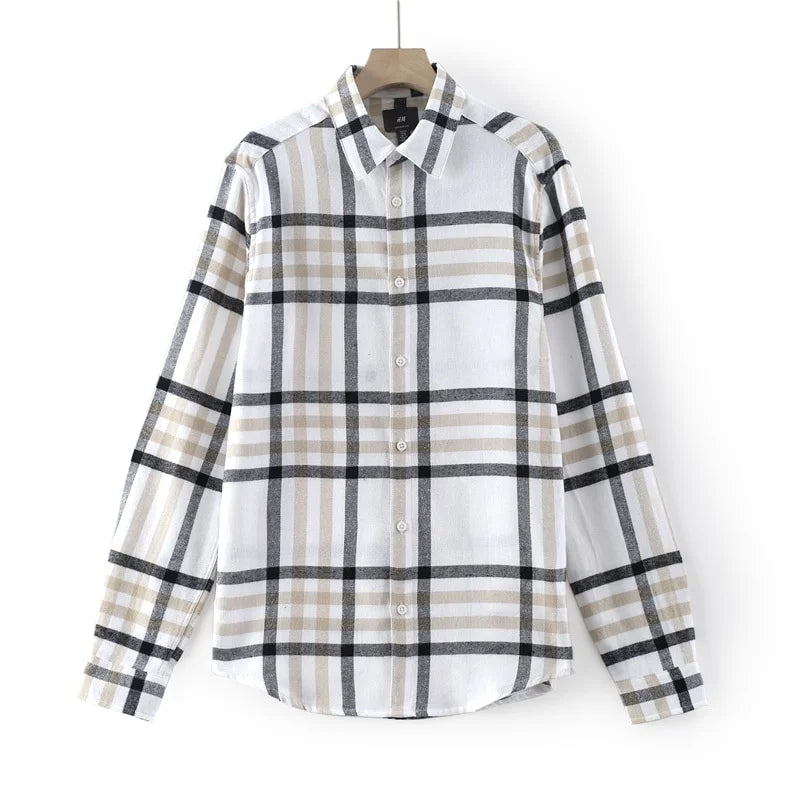 Fleece Mid-Length Plaid Shirts