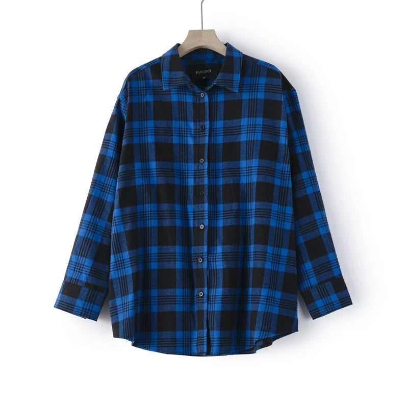 Fleece Mid-Length Plaid Shirts