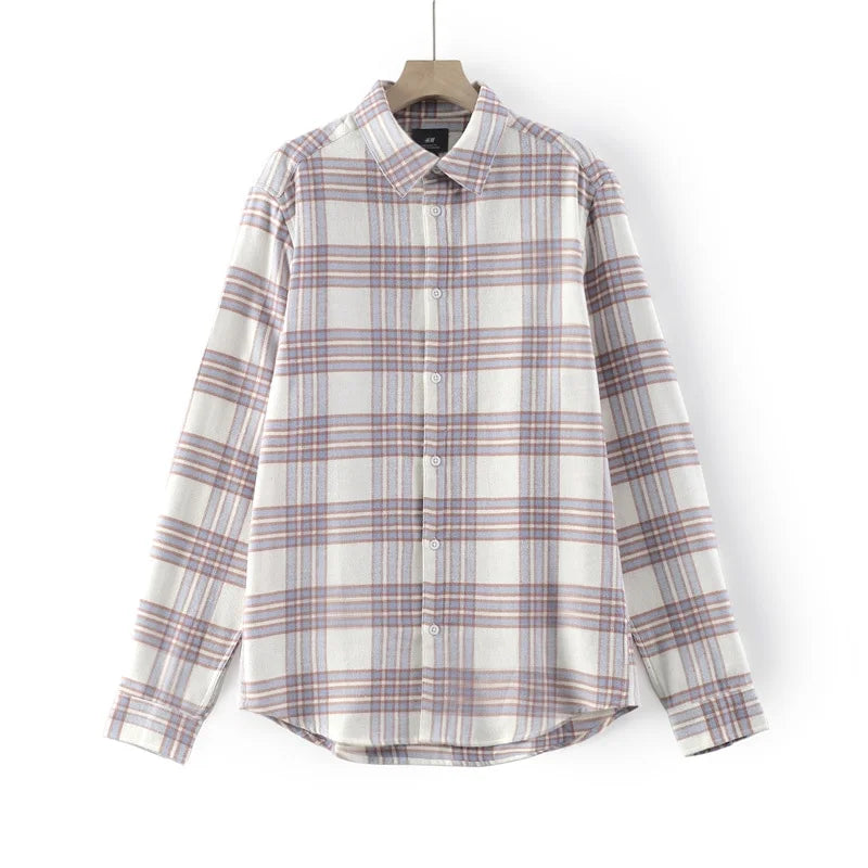 Fleece Mid-Length Plaid Shirts