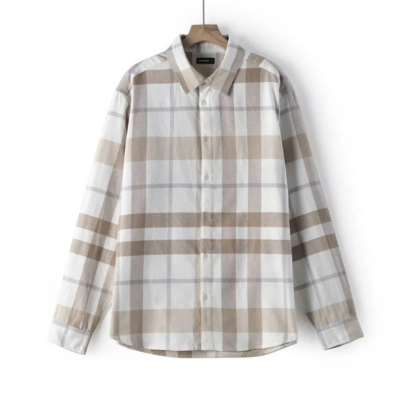 Fleece Mid-Length Plaid Shirts