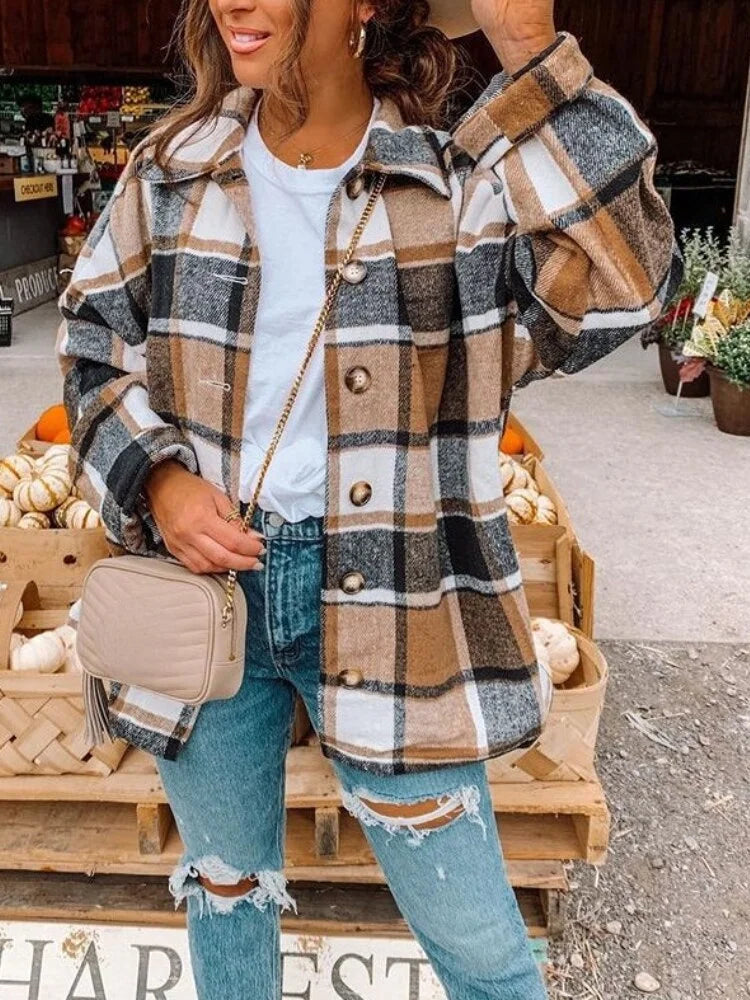 Outwear Plaid Shirt Jacket