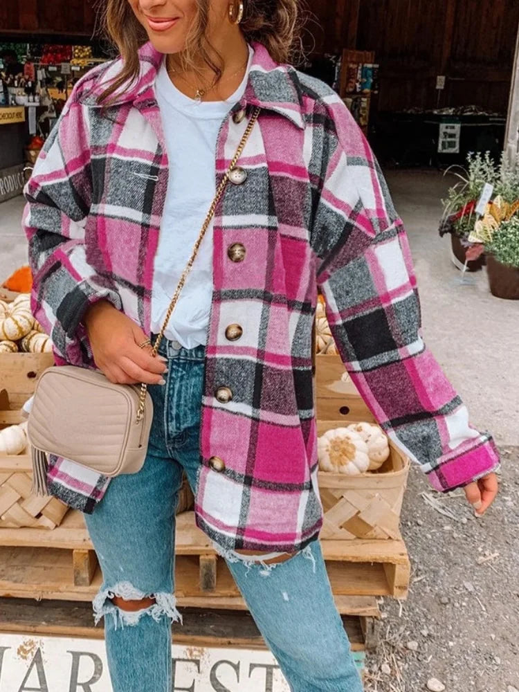 Outwear Plaid Shirt Jacket