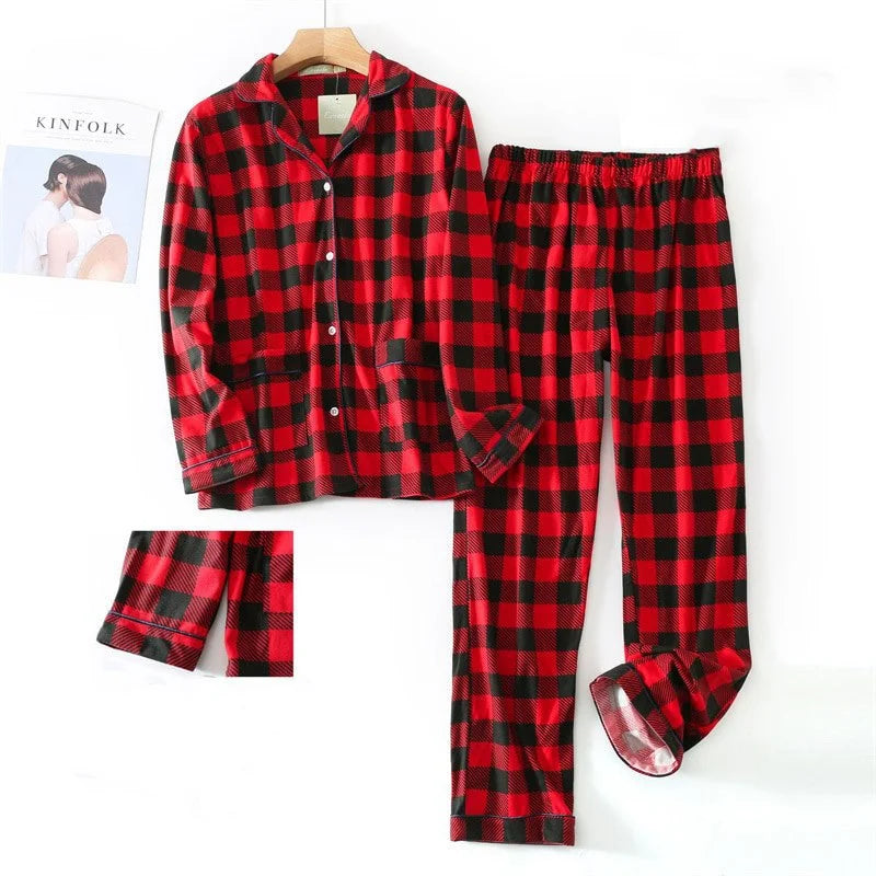 Red Plaid Pyjama Set