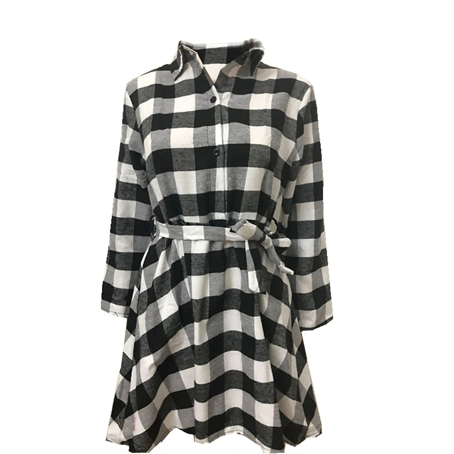 Smart Casual Plaid Dress