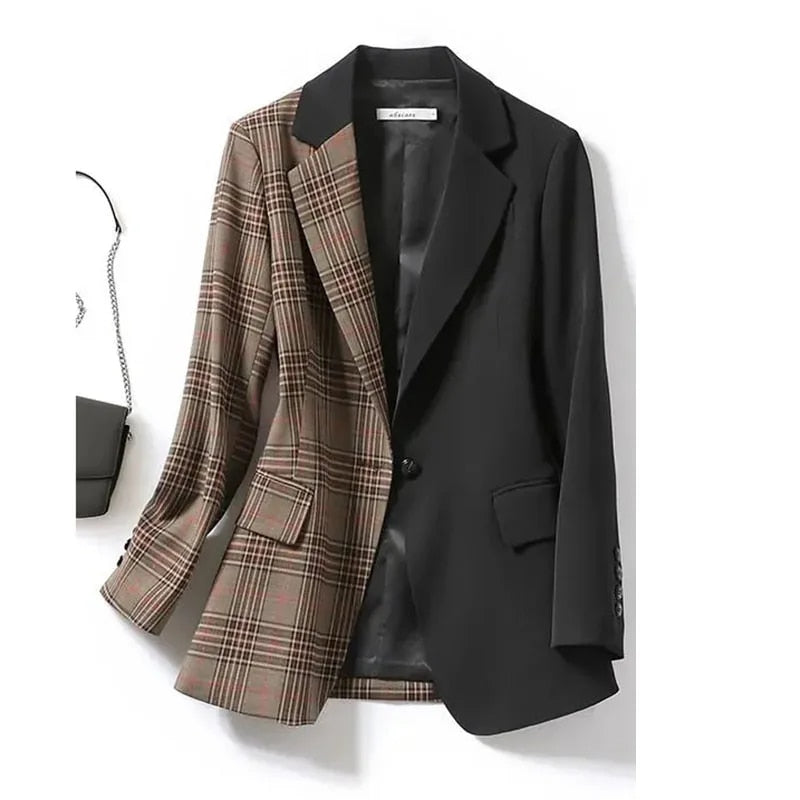 Special Design Elegant Plaid Blazer