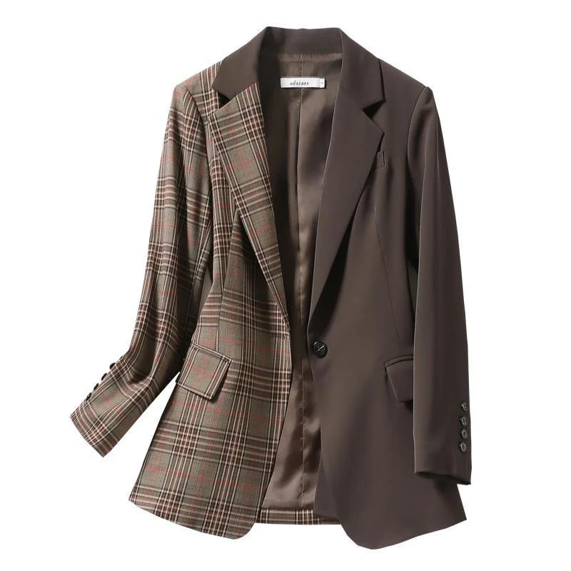 Special Design Elegant Plaid Blazer